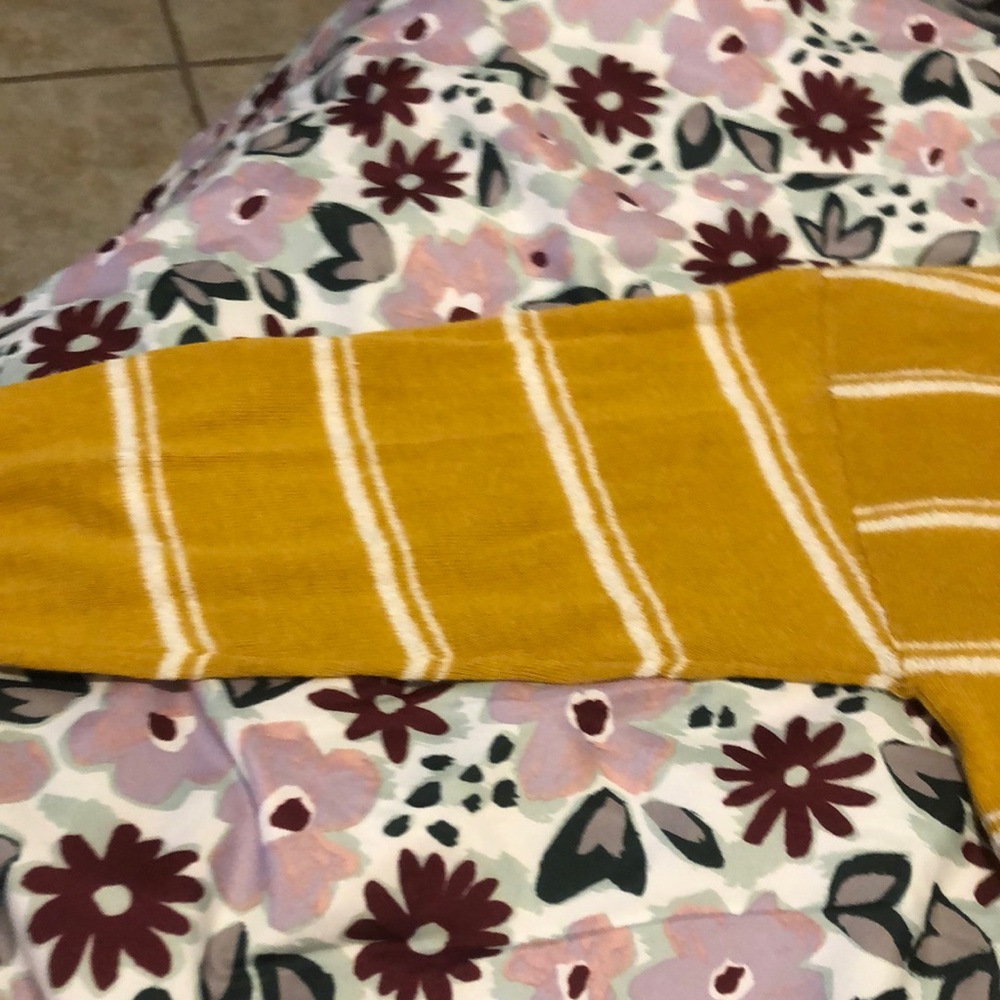 RVCA Mustard Yellow Horizontal Stripe Sweater - Picture 4 of 13